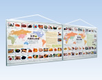世界の食文化地図　パネル版（2枚組）